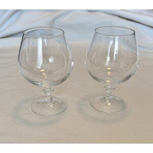 Set of 2 Cristal D'Arques-Durand CRA76 French Crystal Brandy Glasses Vintage 70s